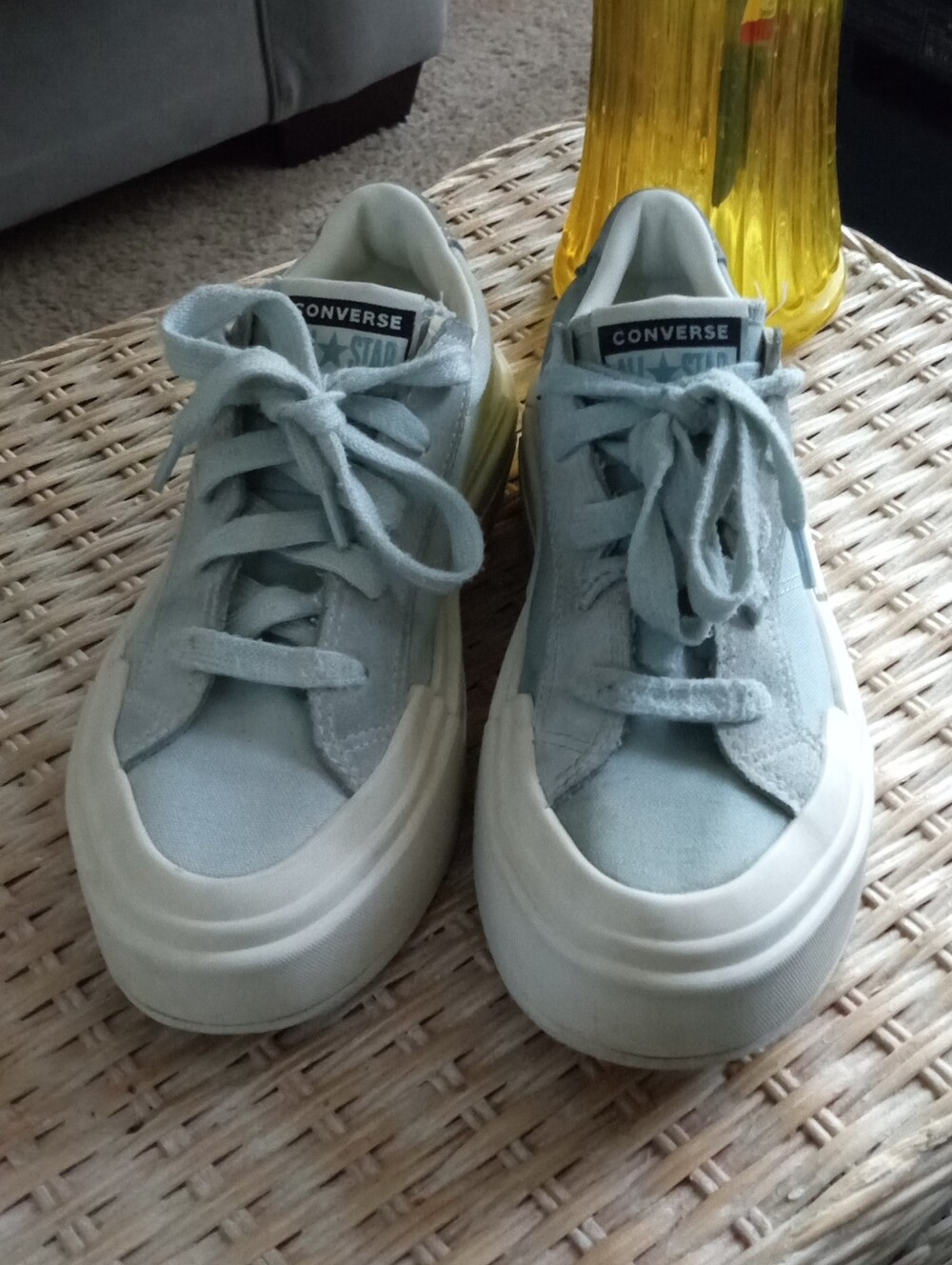 Converse Platform Low Top Sneakers in Light Blue